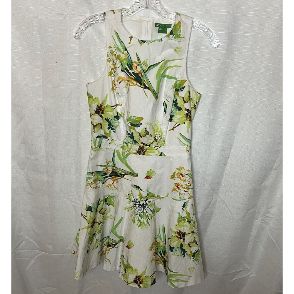 Armani Exchange AX $190 Vibrant Floral Lined Tiered A-Line Dress Size 2